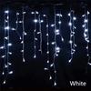 Christmas Garland LED Curtain Icicle Lights Festoon LED Light Droop Waterfall String Lights Outdoor Garden Street Eaves Decor