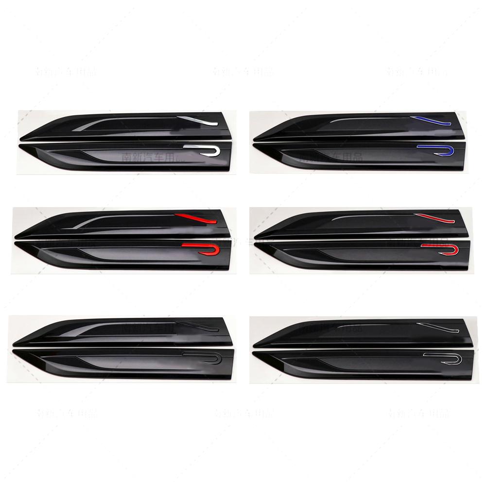 2 Pcs Car Styling Fender Side Badge New R Emblem Sticker For VW Golf 8 2019 2020 2021 2022 2023 MK8 Auto Accessories BA5