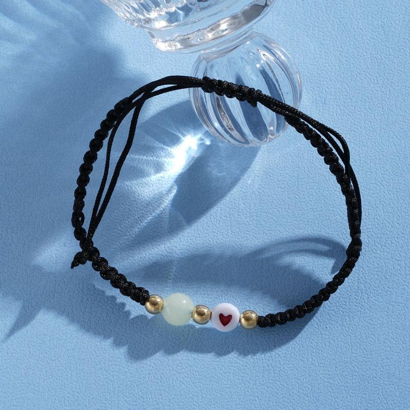 Romantic Heart - Braided Bracelet Set for Couples: 2 - Piece Expression of Affection: A Symbol of Love