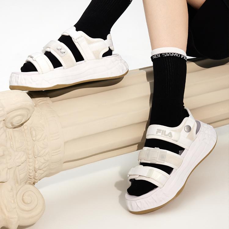 Fila Mihara Yasuhiro X Leather Sport Comfortable Beach Sandals Women Sandals FILA-White F12W224403FWT