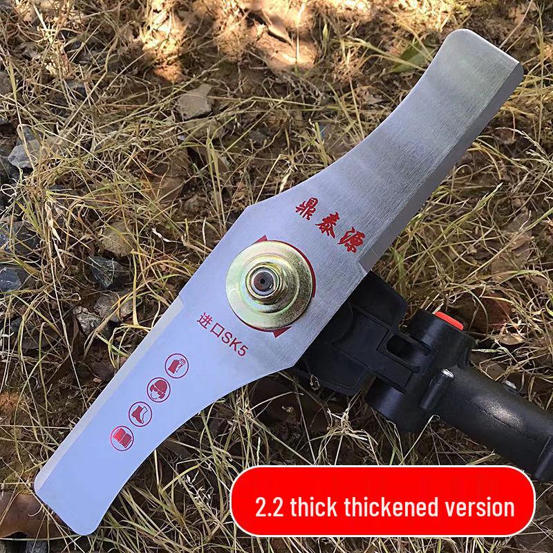 High-Manganese Steel Gasoline Lawnmower Blade - Thickened, Curved, Stone-Resistant Design