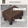 Hocker mit Stoffbezug in Leinenoptik, bis 110 kg, Braun, 40 x 30 x 24 cm