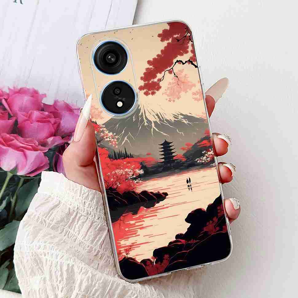 For Oppo A1 Pro 5G 6.7" Case Fashion Flower Painting Soft Silicone TPU Back Cover For Oppo A1 Pro a1 Pro PHQ110 Cases Bumper