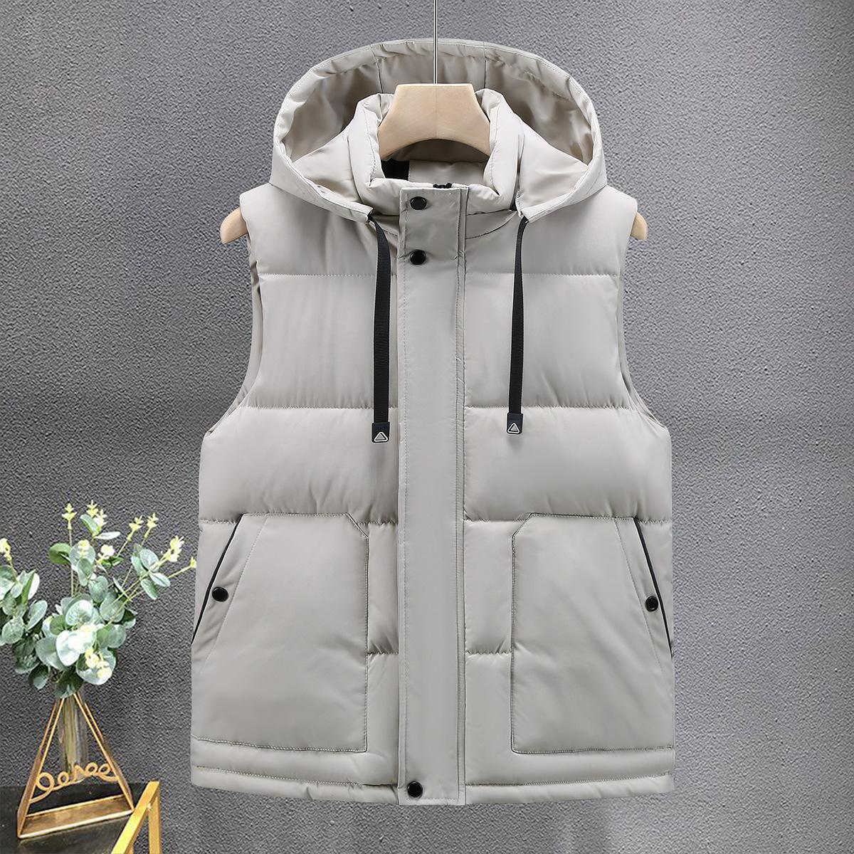 Жилет Мужской Зимний Хлопковый Жилет Большого Размера Жилет Тренд Утепленный Теплый и Холодный Жилет L