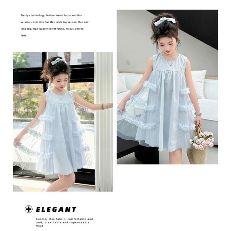 Girls Princess Dress Sleeveless Mesh Tutu Toddler