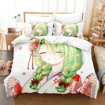 Anime Ceres Fauna Ch. hololive-EN Zestaw pościeli Poszwa na kołdrę Zestaw pościeli Poszwa na kołdrę Poszewka na poduszkę Kołdra Rozmiar king Queen Chłopcy Dorośli