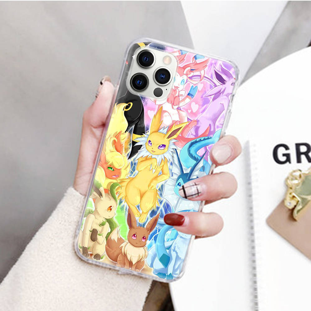 JP40 Pokemon Transparent Case for Samsung A04 A14 A23 M33 M53 Realme 10 9 C35 C55 VIVO Y02 X80 Infinix Hot 30 Note 11 Tecno Spark 8P Pro