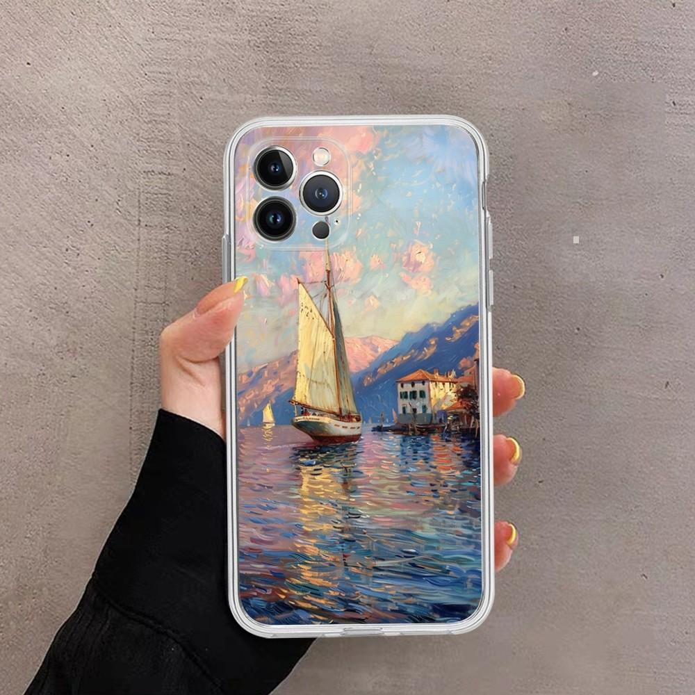 Claude Monet Phone Case For IPhone 16 15 14 13 12 Mini 11 Pro XS Max X XR SE 6 7 8 Plus Soft Silicone Cover