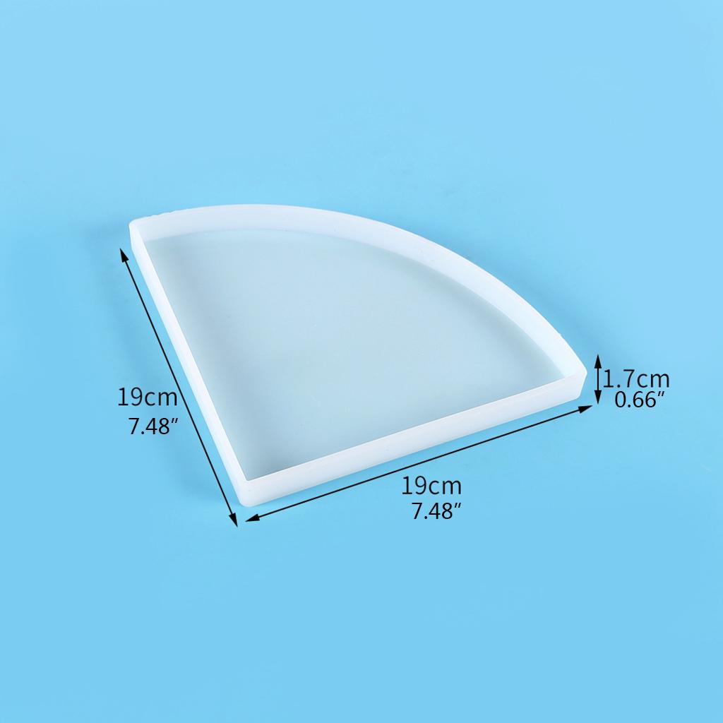 Fan-shaped Shelf Tray Epoxy Resin Mold Display Stand Coaster Plate Silicone Mould DIY Crafts Home Ornaments Mold