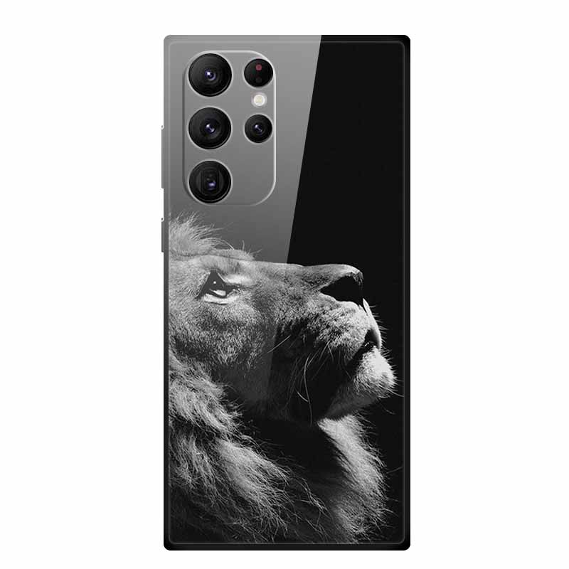 Gehärtetes Glas Case Für Samsung Galaxy S25 Ultra Case S 25 Ultra Hartes Rückseiten Cover Weicher Stoßfänger Für Samsung S23 S22 S24 Ultra Case