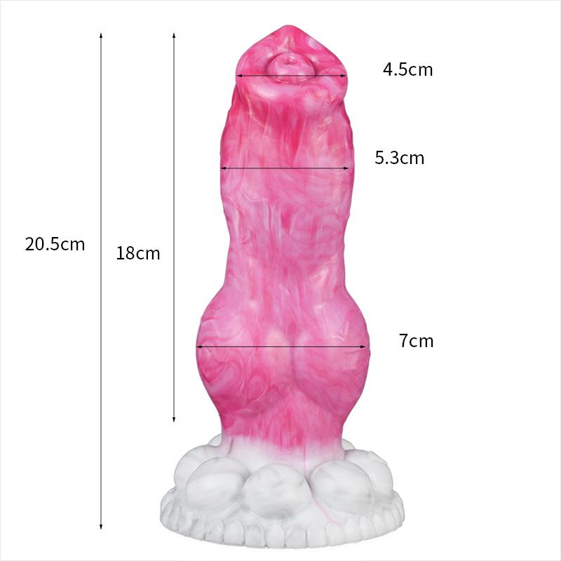 Sexspielzeug Tier Wolf Hund Dildo Silikon Gory Fleischfarbe Realistischer Dildo Saugfuß Analer Knoten Riesiger Buttplug Sexspielzeug Für Frauen 18+
