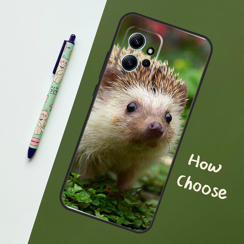 Cute Little Hedgehog Case For Xiaomi Redmi Note 14 10 11 12 13 15 Pro Plus Cover For Redmi 15 15C 14C 12C 10C 13C