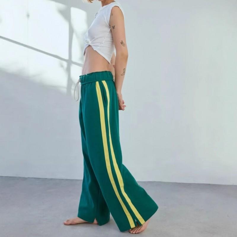Womens Loose Jogger Pants Casual Drawstring Elastic Waist Long Trousers With Pockets