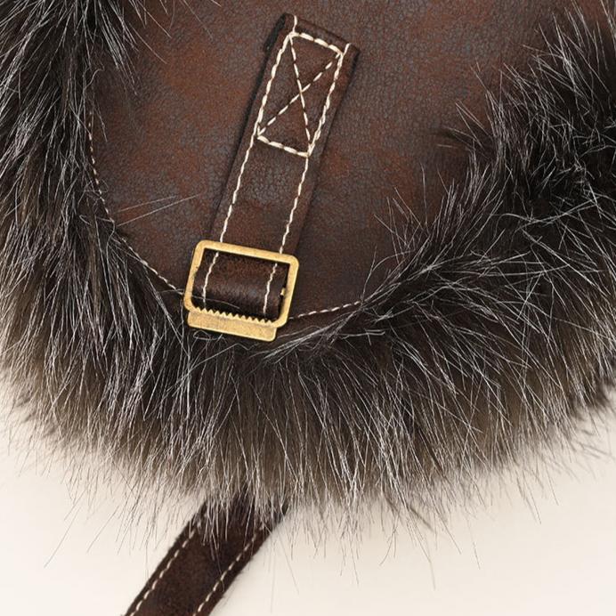 Pilot Lei Feng Hat Women's Winter Thickened Ear Protector Hat Imitation Suede Mink Plush Hat