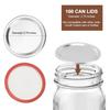 Good-100 Pcs Regular Mouth 70MM Jar Canning Lids, Reusable Leak Proof Split-Type Silver Lids With Silicone Seals Rings