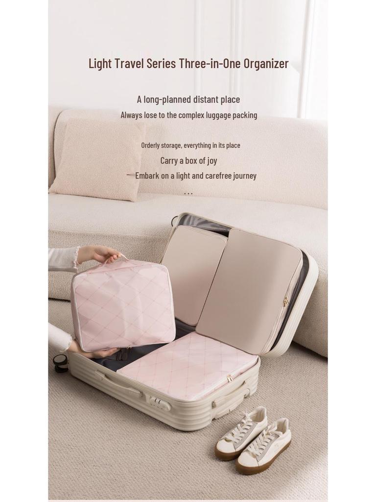 Waterproof Travel Storage Bag: Portable 3-in-1 Bag for Intimate Apparel & Luggage Organization