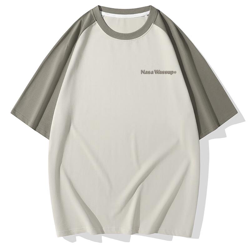 JIAOXIU Унисекс Свободная футболка с коротким рукавом в стиле пэчворк M