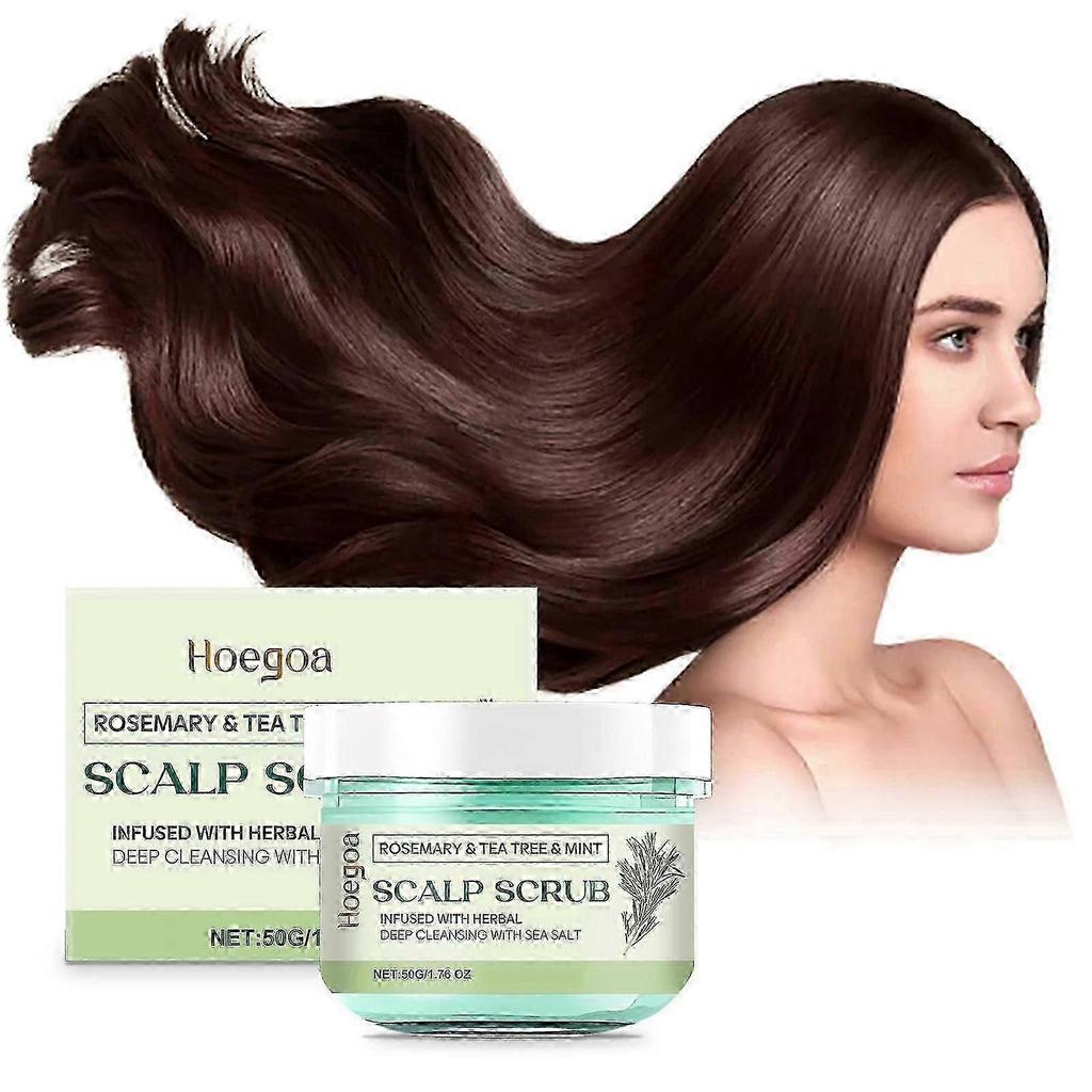Hoegoa Rosemary Hair Facial Scrub Gentle Nourishing Hair Scalp Care Cleaning Facial Scrub