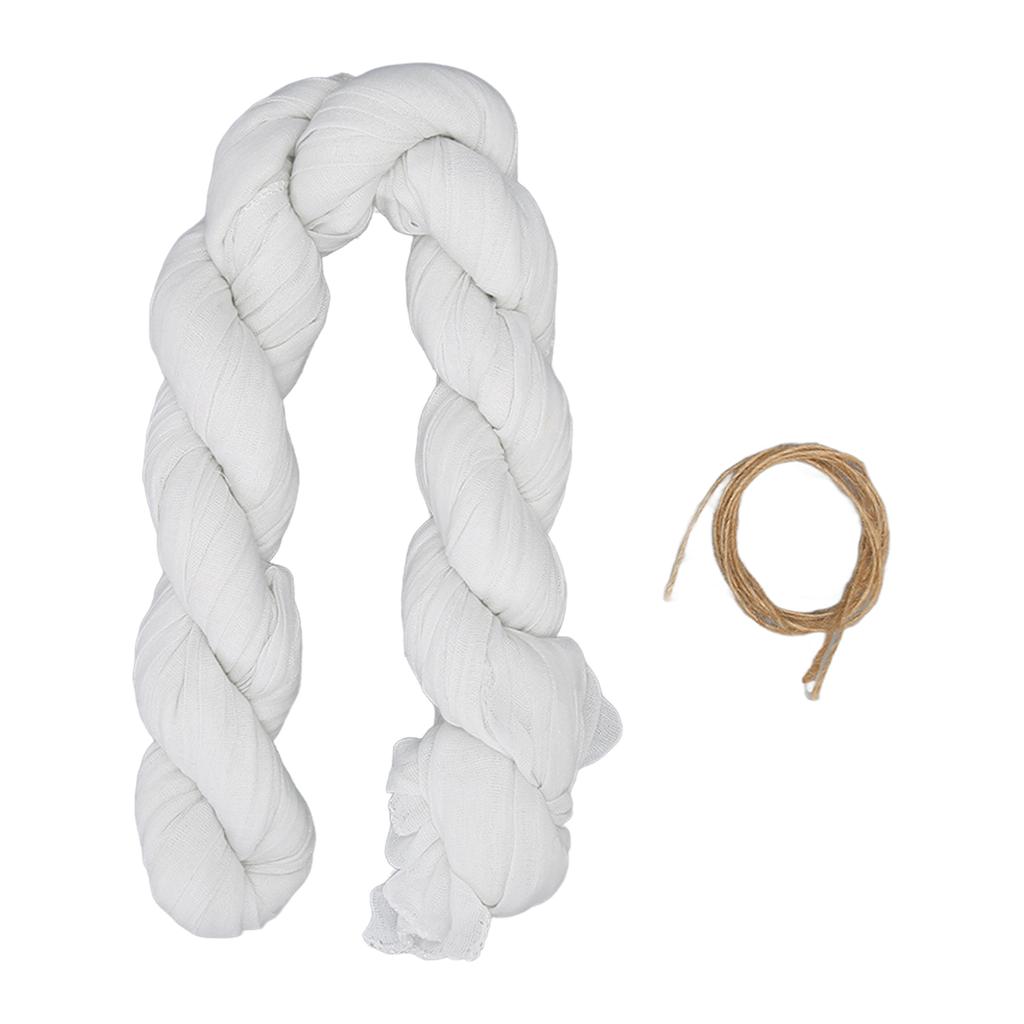 White Cheesecloth Table Runner 9.8ft Long Romantic Rustic Soft Skin Friendly Decorative Table
