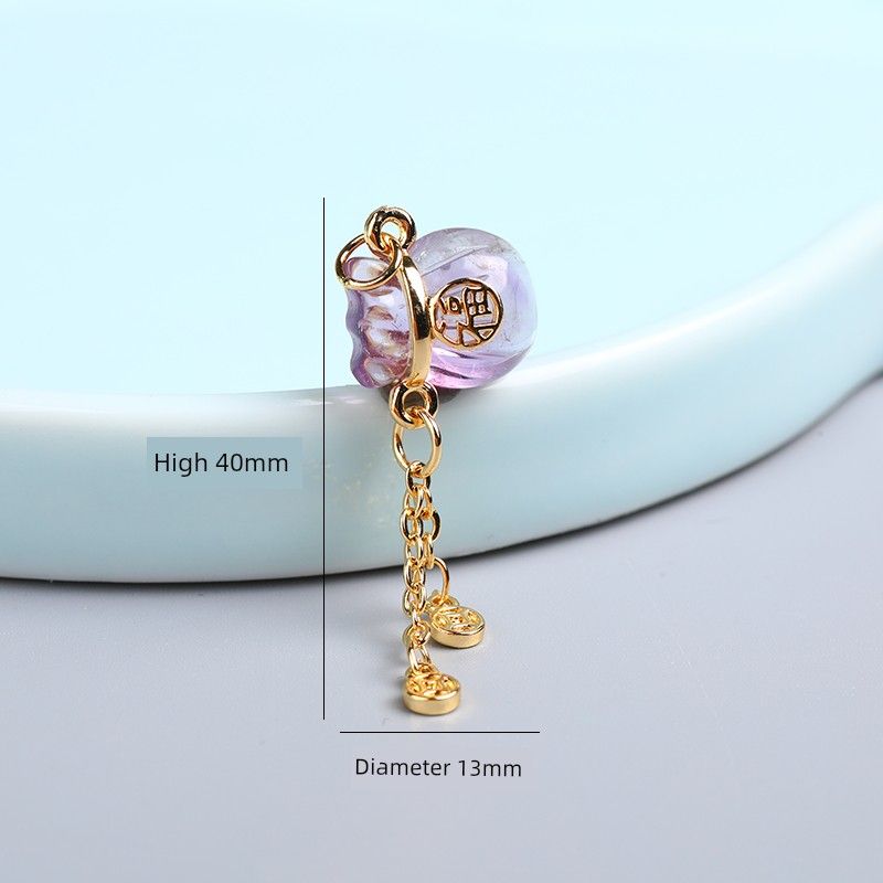 

Натуральный Аметист Медная Монета Мешочек для Денег Подвеска Ручная Вязка Ручная Веревка Ожерелье Культурный Артефакт Молитвенные Бусины Браслет DIY Аксессуары Amethyst Money Bag