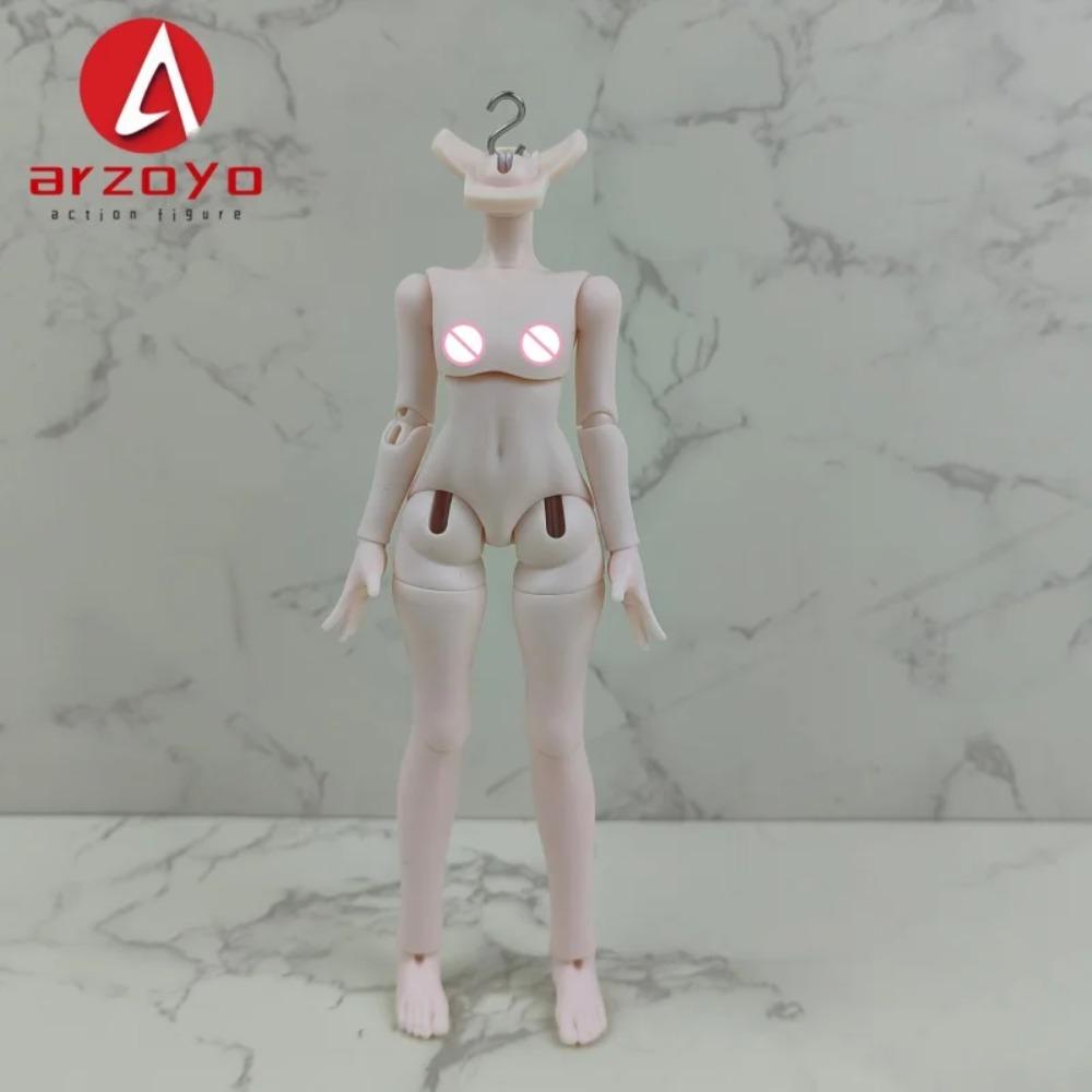 1/8 Maßstab Mitian 2. Generation Flexibler BJD Gelenkkörper mit austauschbarer Brust 16cm Actionfigur Körperpuppe
