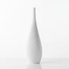Decorative Vase In the Shape of a Spiral Drop, White, Modern Design