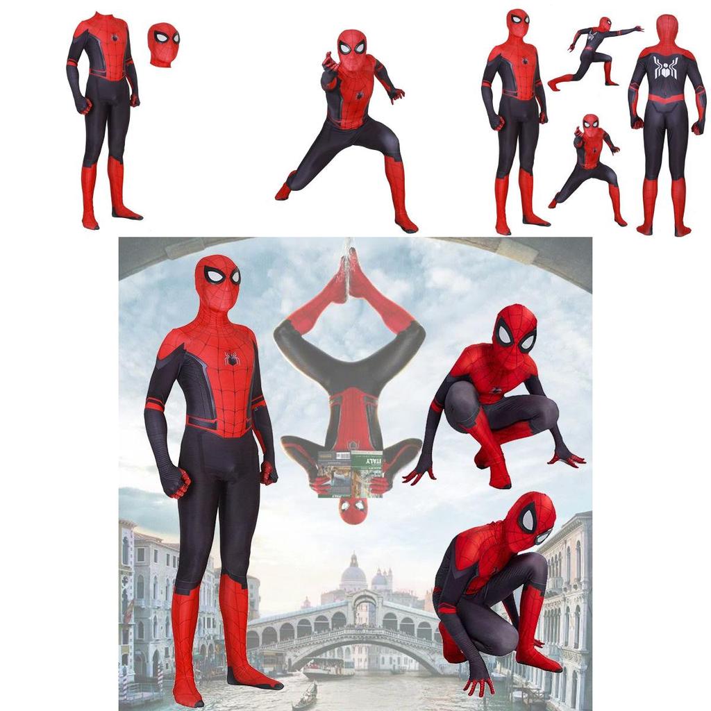Quality Peter Parker Spider Man Far From Home Cos Costume For Adults And Kids**