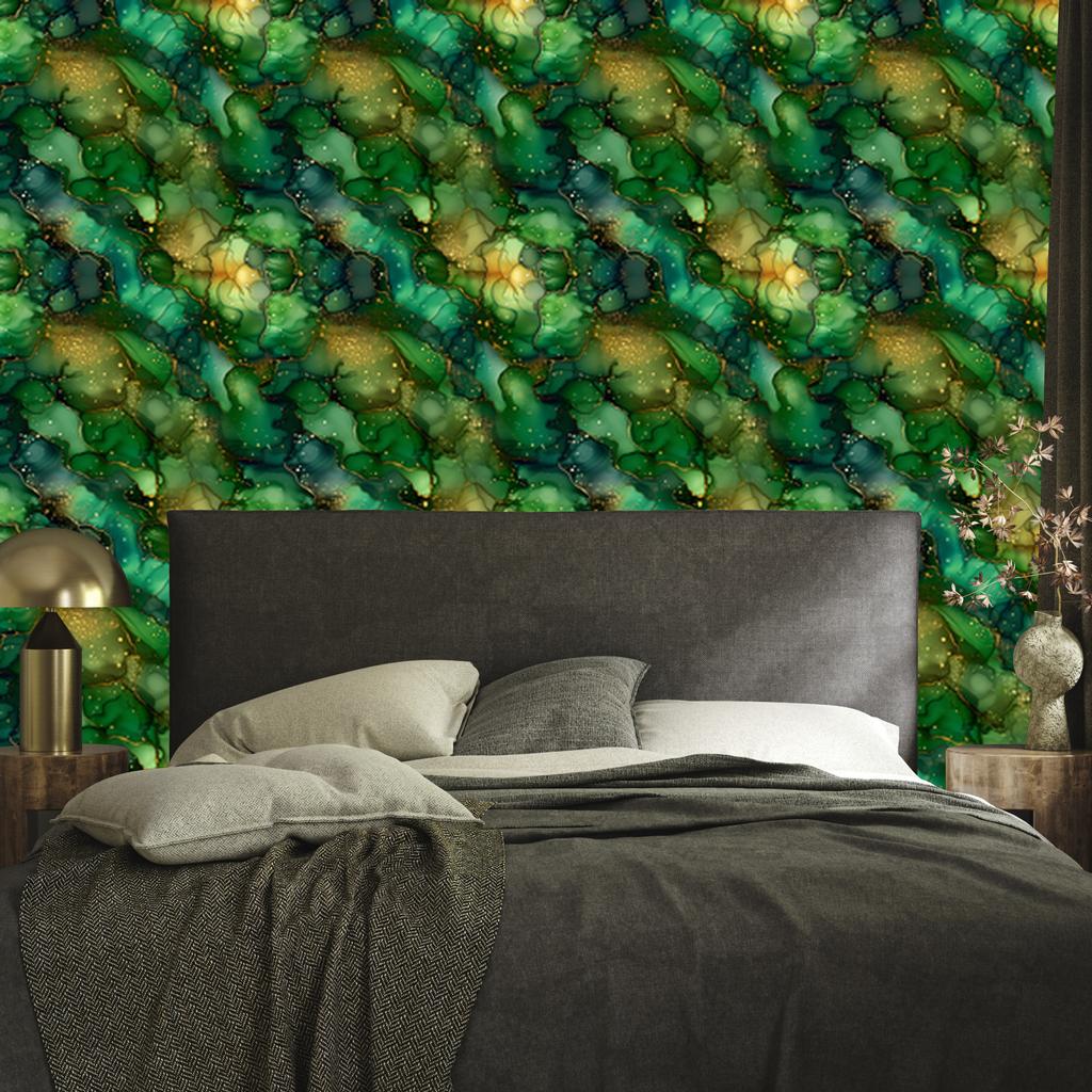 Bottle Green Ink Wallpaper for Living Room and Bedroom 50x1000