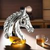 Karafka na whiskey s hlavou koně, 350 ml, 3D novinková skleněná láhev na alkohol pro dekoraci domácího baru, Jedinečný dárek pro milovníky koní a whiskey, Táta Muži