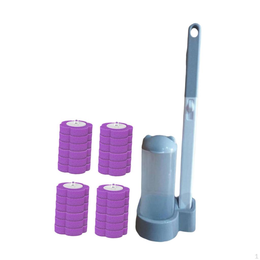 Toilet Brush Brushes for Cleaning Efficient Set Refill Heads Scrubber Hotel