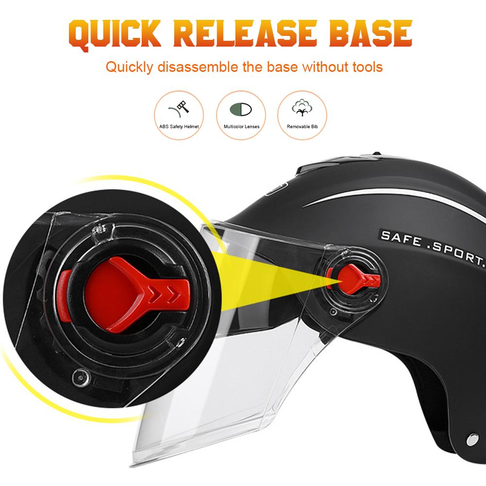 Motorcycle Helmet Open Face Motorbike Helmet Electric Safety Double Lens Helmet Motocross Moto Casque Anti Glare Casco Para