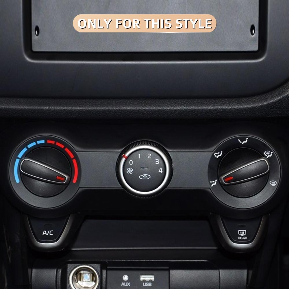 2Pcs Car Air Conditioning Knob Cover for KIA RIO K2 KXCROSS 2017 2018 2019 2020 Heat Control Switch Sticker Interior AC Handle