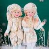 Macaron-colored Christmas Elf Couple Plush Ornament