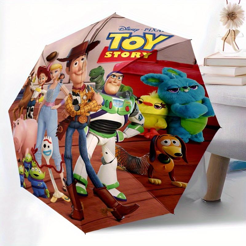 1pc Toy Story Characters Auto-Open Close Umbrella, Portable 3-Fold Design, 8-Rib Iron Frame Outdoor Umbrella, Festival Gift for Fans, Travel