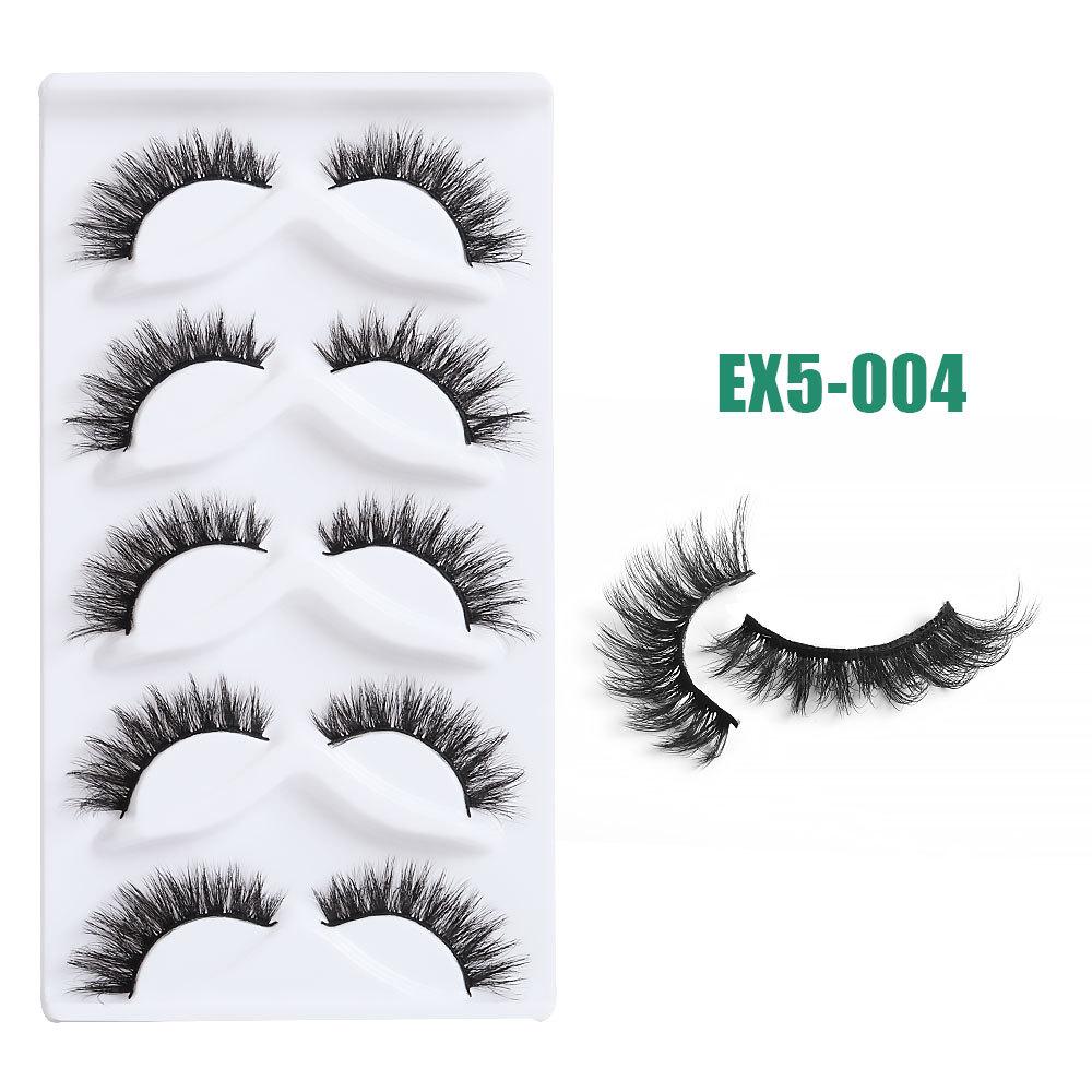 5 Pairs Of High-Quality Imitation Eyelashes Are Messy And Curled To Simulate Daily False Eyelashes