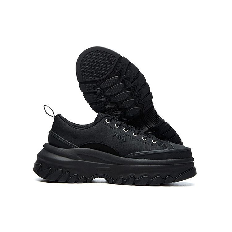 Fila Lava Canvas Sports Durable Low-Top Casual Shoes Women Sneaker Black F12W124155FBK