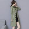 Autumn and Winter Genuine Leather Women's Mid-length Slim Fit and Cotton Thickened Thin Trench Coat