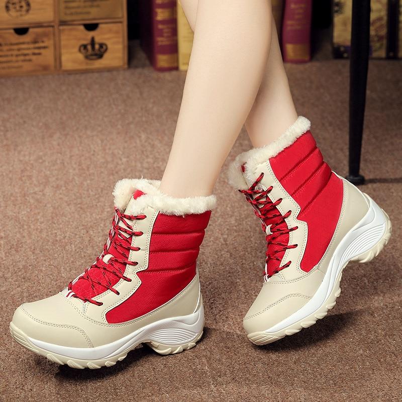 New Women Winter Snow Boots Platform Woman Winter Shoes Warm Plush For Winter Female Women 'S Boots Sweet Ladies Botas De Mujer