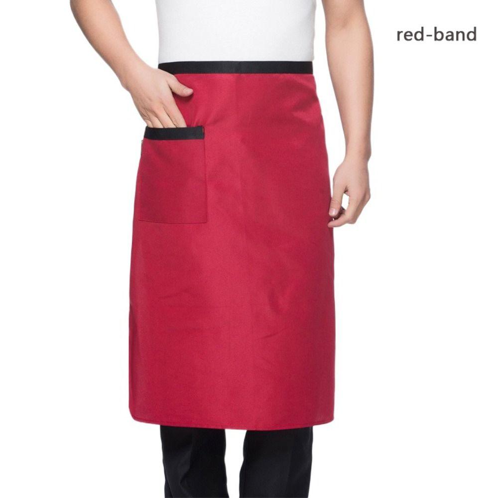 

Half Body Kitchen Apron Cooking Accessories Abrasion Resistant Catering Work Clothes with Small Pocket Household Chef Apron