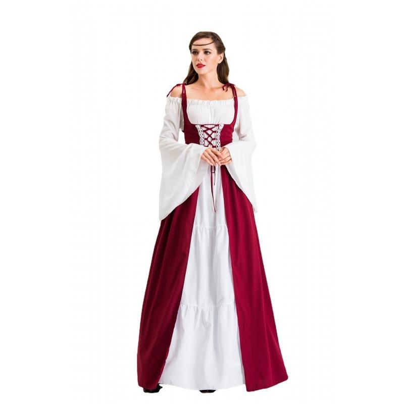Halloween Muse Court Princess Queen Costume, Retro Royal Drama Stage Costume