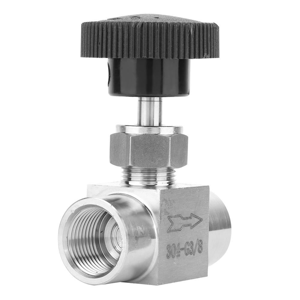 Stainless Steel BSPP Female Thread Straight Needle Valve for Water Gas Oil Transmission(Type D)