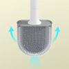 1PC Silicone Wall-Mounted Long-Handled Toilet Brush - Durable And Easy to Clean Bathroom Cleaning Accessory for Toilet Hygiene