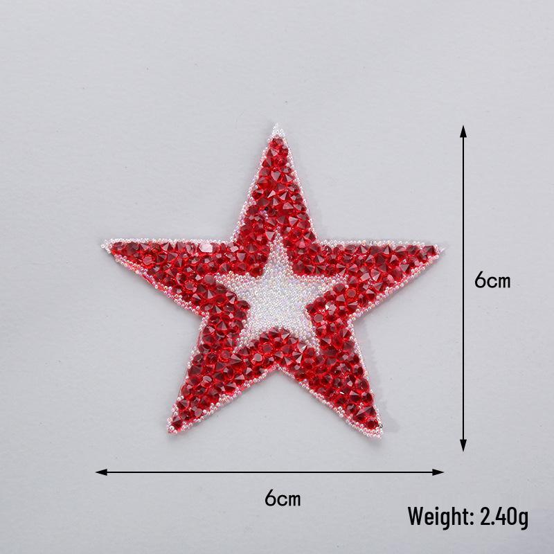 Zhaoshun Five-Pointed Star Hotfix Rhinestones Patterns - Adhesive Resin Rhinestones for Clothing Accessories and Fabric Patches