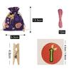 Christmas Advent Calendar Countdown Bag Hanging Candy Gift Sacks Pouch with Clips Stickers Rope 