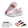 LED Racing Roller Skating Women's Roller Skate Shoes with Wheels 4 Detachable Wheels Speed Skates for Girl Sneaker with Wheels