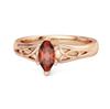 Celtic Garnet Ring 925 Sterling Silver Rose Gold Vermeil Trinity Knot Band Ring