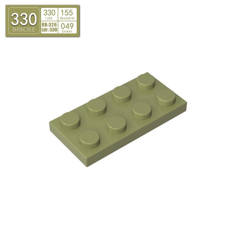 BRICKE 2x4 Compatible Building Plates for LEGO 3020 MOC Parts - Small Thin Bricks