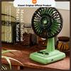 Xiaomi Retro Rechargeable Table Fan 3 Speeds Adjustable 45° Head Tilt Metal Brushless Desk Fan for Home Bedrooms Dorm Rooms or Office