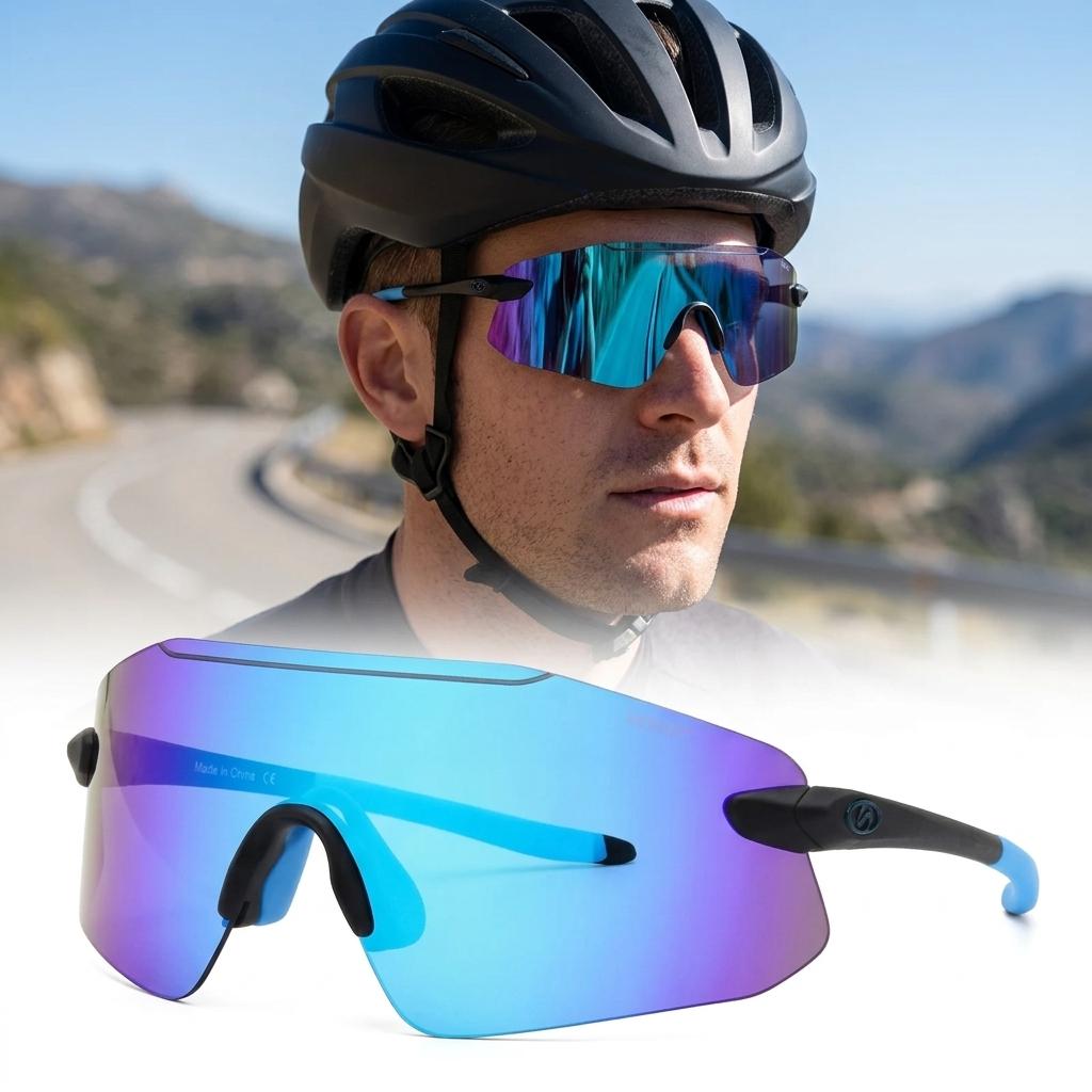 Colorful Cycling Sunglasses Anti Fog Windproof Sports Goggles UV400 Running Outdoor Bike Protective Eyewear