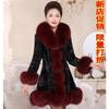 New Imitation Mink Coat Fur Coat Medium and Long Imitation Fox Fur Collar Women Winter Thickened Medium